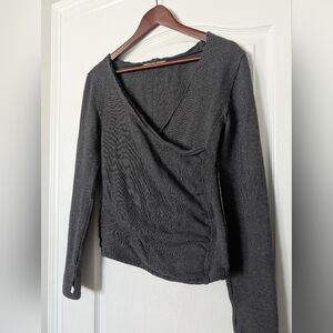 We The Free Charcoal Knit Top